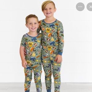 Little Sleepies Football Print Grey Jersey Pajama Bottoms